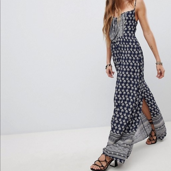Band of Gypsies Dresses & Skirts - Band of Gypsies Tie Front Maxi Dress